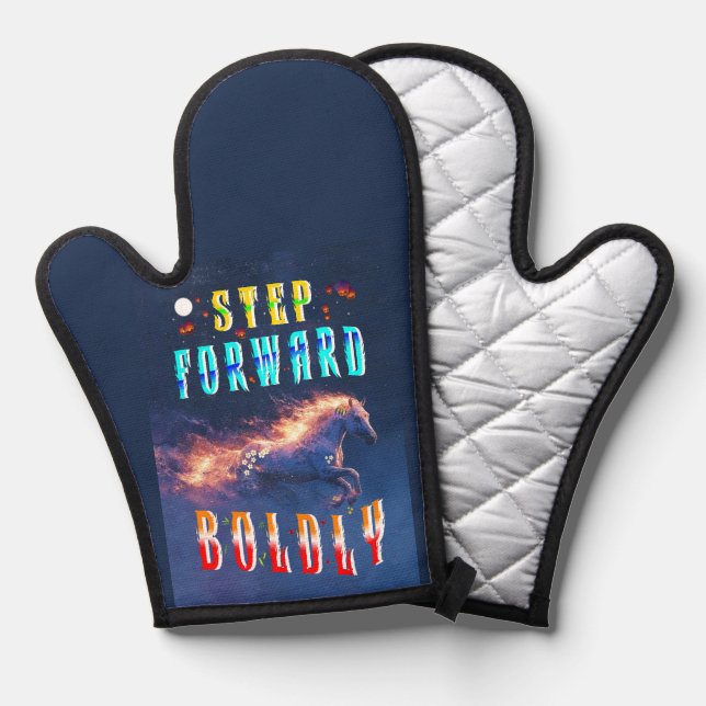 Step Forward Boldly Oven Mitt (Front/Back)