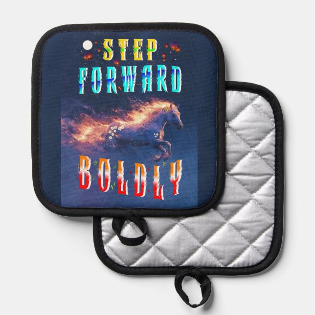 Step Forward Boldly Pot Holder (Front/Back)