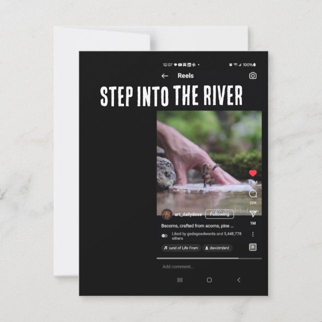 Step into the river Notecard - Screen Shot Digital (Front)