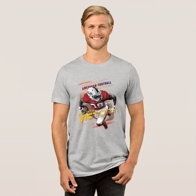 Step Into Victory | Men Tri-Blend Shirt (Front Full)