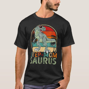 Step Momsaurus Rex Dinosaur Step Mom Saurus T-Shirt