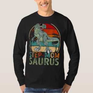 Step Momsaurus Rex Dinosaur Step Mom Saurus T-Shirt