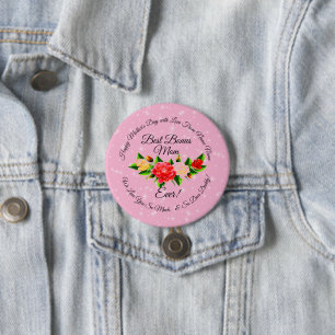 Step Mother Bonus Mom Mothers Day Large Badge 3 Inch Round Button