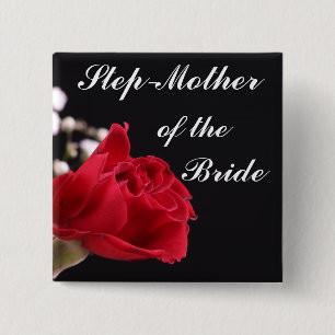 Step Mother Of The Bride 2 Inch Square Button