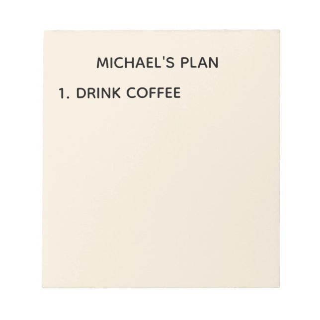 Step One Notepad (Front)