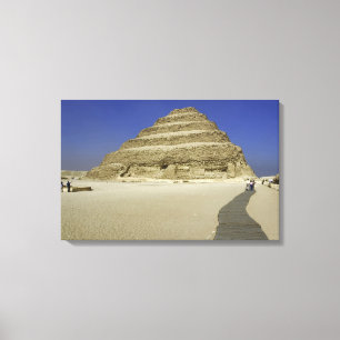 Step pyramid at Saqqara, one of the earliest Canvas Print