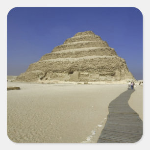 Step pyramid at Saqqara, one of the earliest Square Sticker
