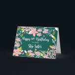 Step Sister 31st Birthday Green Flowers Card<br><div class="desc">Wish your step sister of a wonderful year to come as she celebrates her 31st birthday. Send this beautiful flower clad card to send her very special birthday greetings.</div>