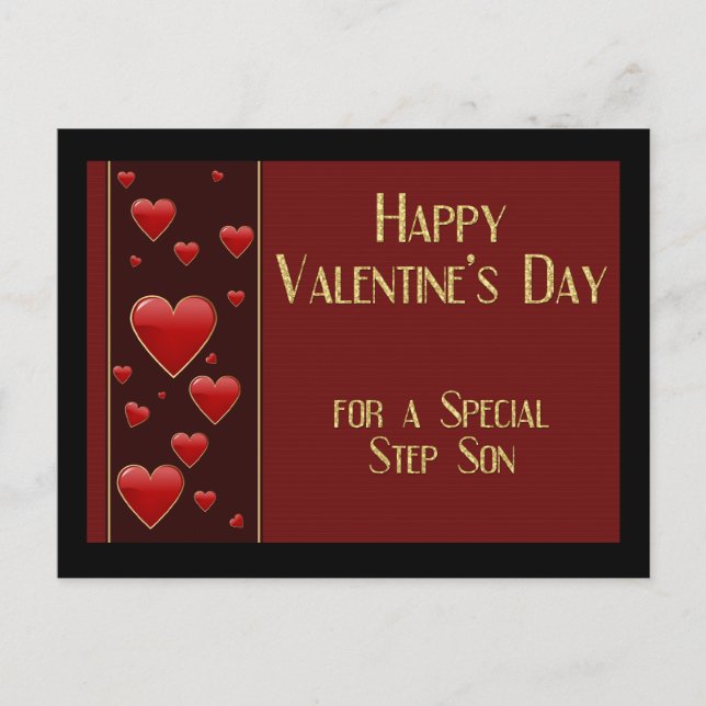 Step Son Valentine Postcard (Front)