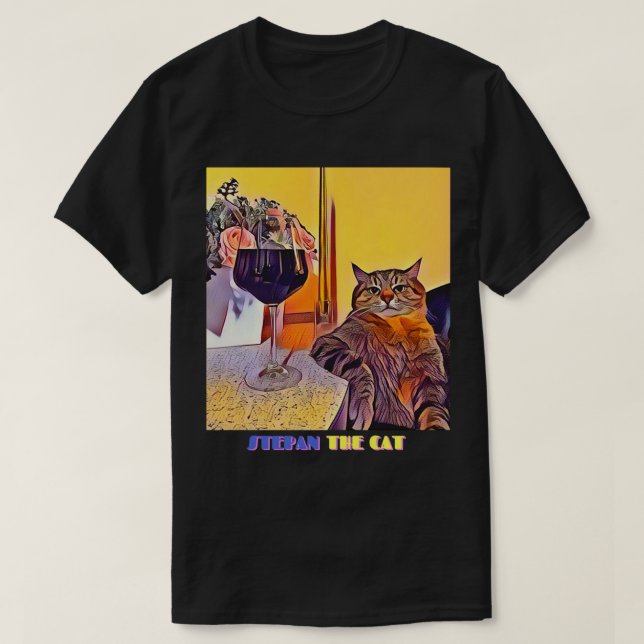 Stepan The Cat Art   T-Shirt (Design Front)