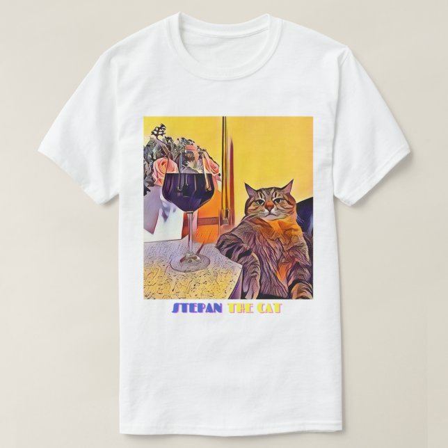 Stepan The Cat Art   T-Shirt (Design Front)