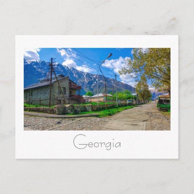 Stepantsminda Kazbegi Georgia Caucuses Mountains Postcard (Front)