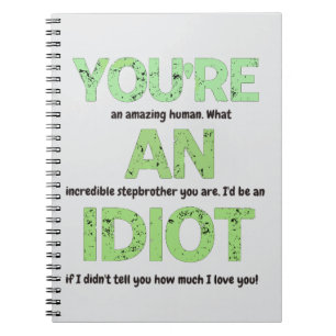 Stepbrother, You're an Amazing Human Gift Notebook