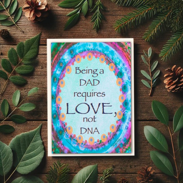 Stepdad Father’s Day DNA Quote Inspirational Card (Creator Uploaded)