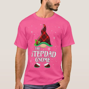 Stepdad Gnome Red Plaid Matching Family Christmas T-Shirt