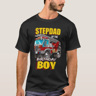 Stepdad of Birthday Boy Matching Family Fireman Fi T-Shirt