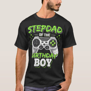 Stepdad Of Birthday Boy Matching Video Game T-Shirt