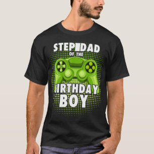 StepDad of the Gamer Boy Matching Video Game Birth T-Shirt