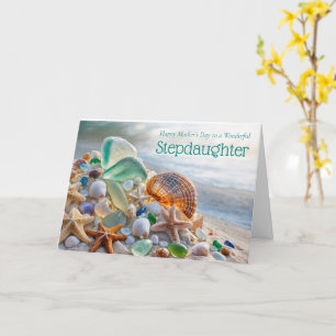 Stepdaughter Happy Mothers Day Pretty Beach Card