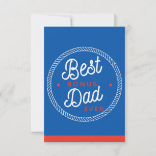 Stepfather Fathers day Cards Blue