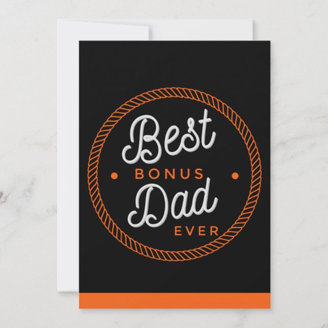 Stepfather fathers day cards Stepdad Typography (Front)