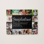 Stepfather, Stepdad Definition 14 Photo Black Jigsaw Puzzle<br><div class="desc">14 photo collage jigsaw for you to personalise for your special stepfather, stepdad, or daddy to create a unique gift for Father's day, birthdays, Christmas or any day you want to show how much he means to you. A perfect way to show him how amazing he is every day. Designed...</div>