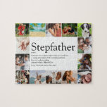 Stepfather, Stepdad Definition 14 Photo Fun Jigsaw Puzzle<br><div class="desc">14 photo collage jigsaw for you to personalise for your special stepfather, stepdad, or daddy to create a unique gift for Father's day, birthdays, Christmas or any day you want to show how much he means to you. A perfect way to show him how amazing he is every day. Designed...</div>