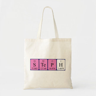 Steph periodic table name tote bag