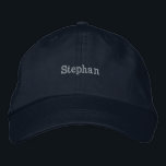 "Stephan" Name In Embroidery, Embroidered Hat<br><div class="desc">Pictured Embroidered Is The Name Stephan.</div>