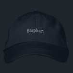 "Stephan" Name In Embroidery, Embroidered Hat<br><div class="desc">Pictured Embroidered Is The Name Stephan.</div>