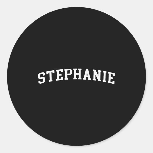 Stephanie  classic round sticker (Front)