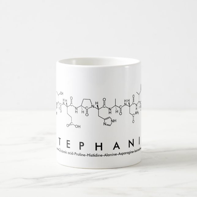 Stephanie peptide name mug (Center)