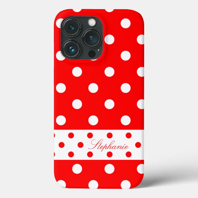Stephanie - Pois mignons Avec Votre Nom - Coque (Verso)