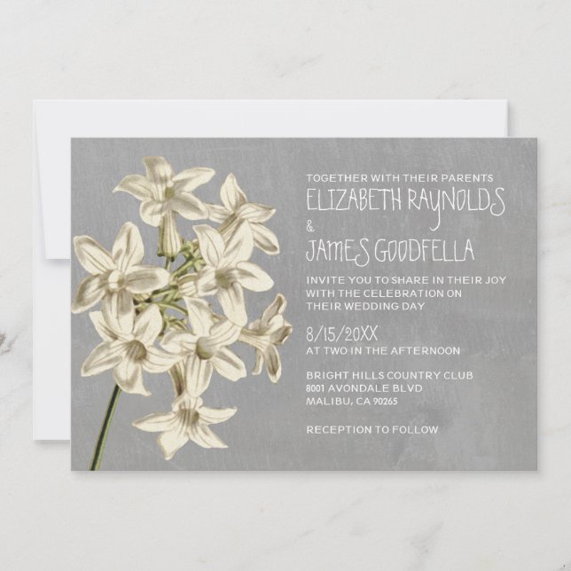 Stephanotis Wedding Invitations (Front)