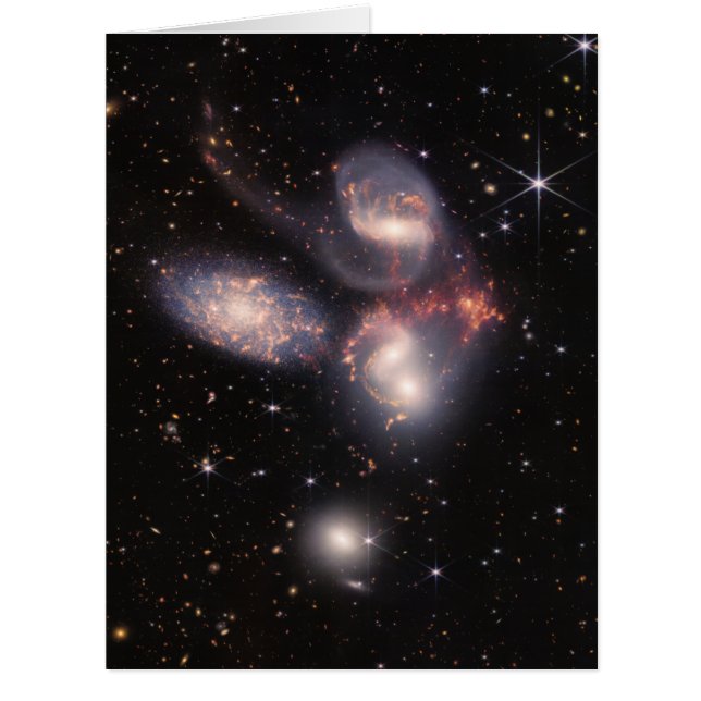 Stephan's Quintet 5 Galaxies Deep Field James Webb (Devant)