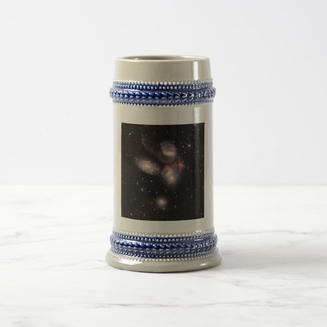 Stephan's Quintet 5 Galaxies Deep Field James Webb Beer Stein (Center)