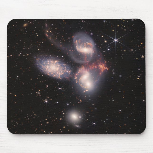 Stephan's Quintet 5 Galaxies Deep Field James Webb Mouse Pad (Front)