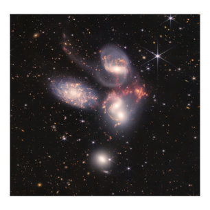 Stephan's Quintet 5 Galaxies Deep Field James Webb Photo Print