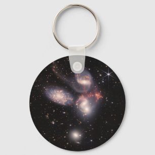 Stephan's Quintet 5 Galaxies in Deep Field Keychain