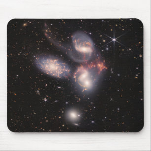 Stephan's Quintet 5 Galaxies in Deep Field   Mouse Pad
