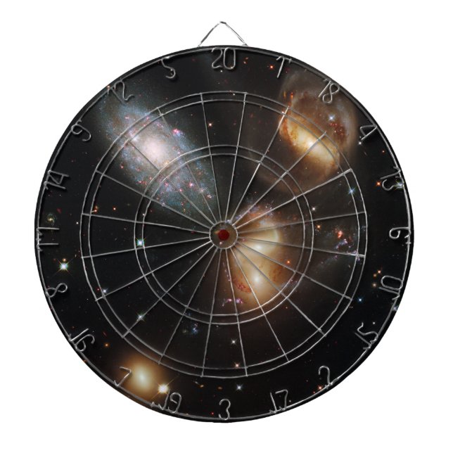 Stephan's Quintet: A Galaxy Galactic Wreckage Dartboard (Front)