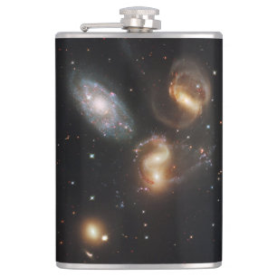Stephan's Quintet: A Galaxy Galactic Wreckage Hip Flask