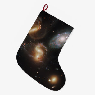 Stephan's Quintet: A Galaxy Galactic Wreckage Large Christmas Stocking
