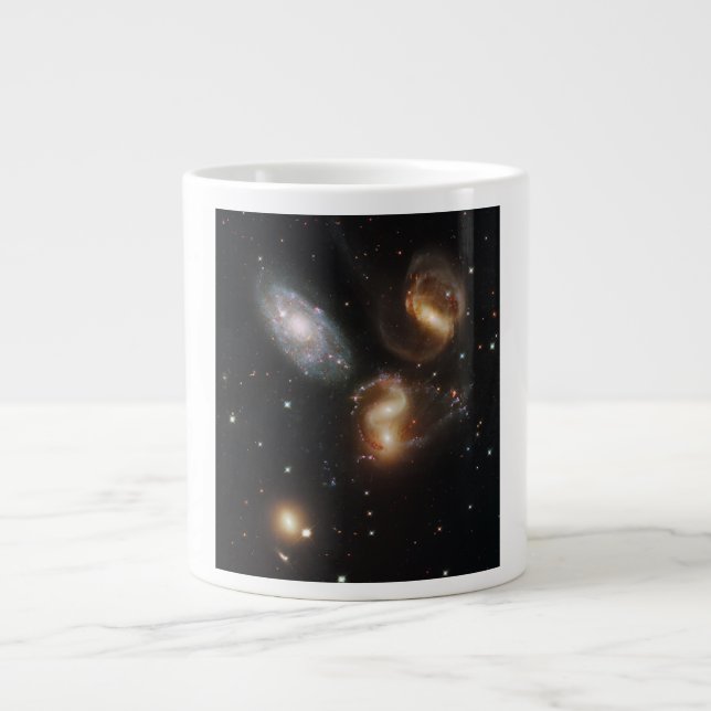 Stephan's Quintet: A Galaxy Galactic Wreckage Large Coffee Mug (Front)