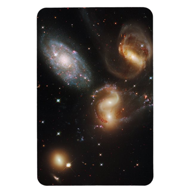 Stephan's Quintet: A Galaxy Galactic Wreckage Magnet (Vertical)