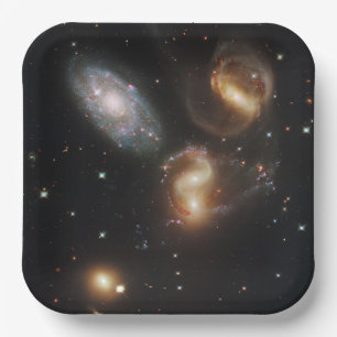Stephan's Quintet: A Galaxy Galactic Wreckage Paper Plate