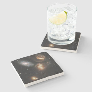 Stephan's Quintet: A Galaxy Galactic Wreckage Stone Coaster