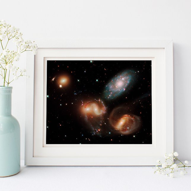 Stephan's Quintet Celestial Space Photo 10x8 Poster (Stephan's Quintet Celestial Space Photo 10x8 Poster)