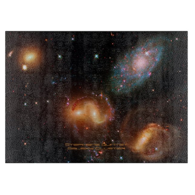 Stephans Quintet deep space star galaxy cluster Cutting Board (Front)