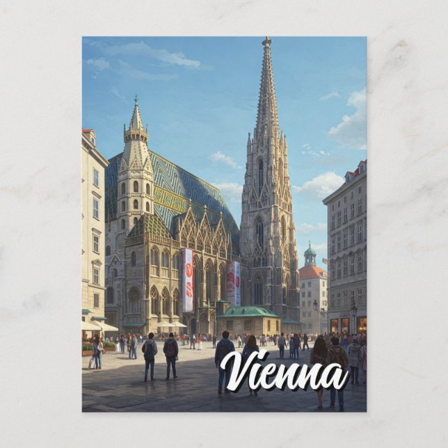 Stephansplatz Vienna Austria Travel Postcard (Front)